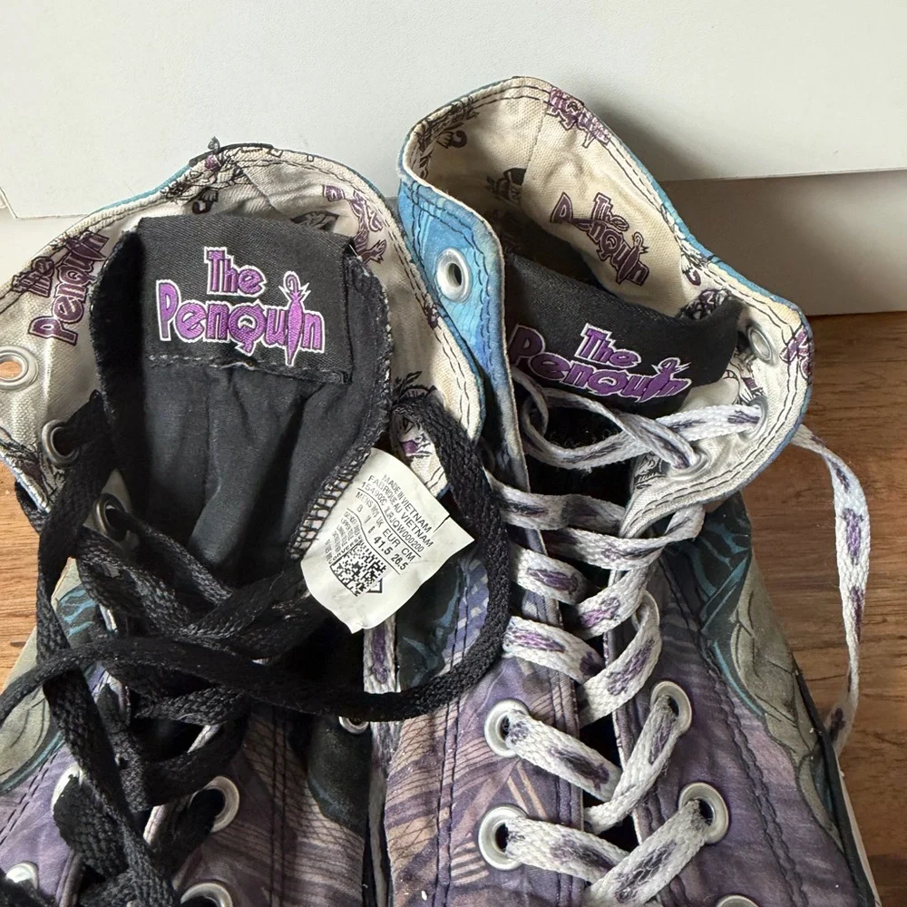 Converse Men’s Chuck Taylor Allstar Batman Penguin High Top Sneakers Size 8 - Picture 3 of 14